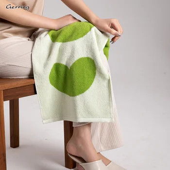 Gerring 2022 Жаккардовое кърпи за баня Любов, изпълнен пряжей, комплект памучни кърпи за възрастни двойки, впитывающее домашен комфорт кърпа за лице за дома