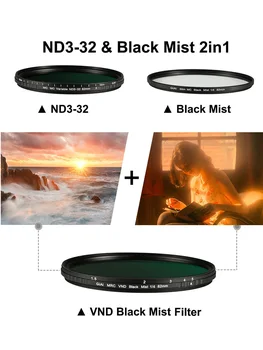 GiAi MRC Pro, филтър черно мъгла, 1/4 1/2, променлив обектива на камерата от ND ND3 до ND32, 49 52 58 67 72 77 82 мм