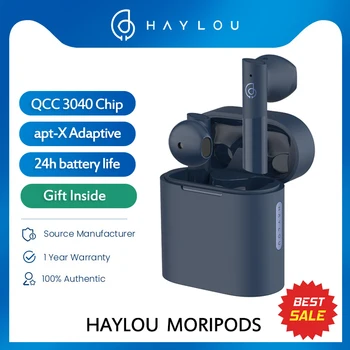 HAYLOU MoriPods Безжични Слушалки Qualcomm QCC3040 HI-Fi TWS Bluetooth V5.2 Слушалки Apt Адаптивни AAC 4 Микрофон С Шумопотискане