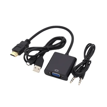 HDMI VGA аудио USB преобразувател на храна на 1080P HD пач-кабели.