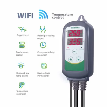 INKBIRD ITC-308 WIFI регулатор на температурата, удобен цифров термостат на изхода, уреди за отопление и охлаждане