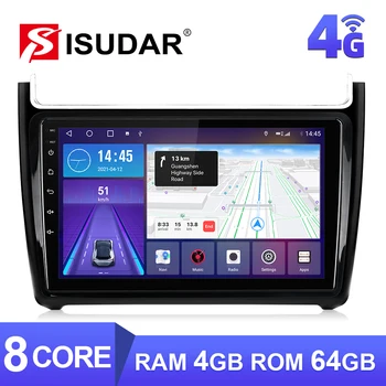 ISUDAR W68 За VW/Volkswagen POLO 5 2008-2020 Android10 Авто Радио Мултимедиен Плейър GPS, DVR 8 ОСНОВНАТА DSP 4G WIFI QLED Без 2DIN