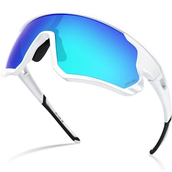 JHUA Поляризирани слънчеви очила за колоездене за мъже и жени, спортни очила с защита UV400 за бейзбол, бягане, риболов, голф