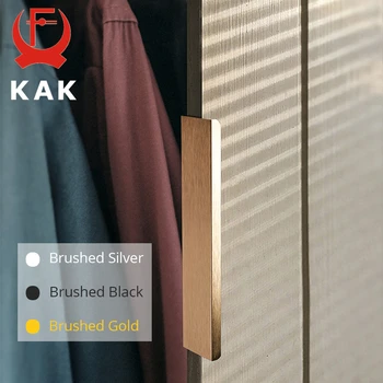KAK Черен, сребрист цвят, скрити дръжки за шкафа, цинк, сплави, кухненски шкаф, дръжки за чекмеджета, аксесоари за врати, аксесоари за спалня, мебели за дома дръжка, обков