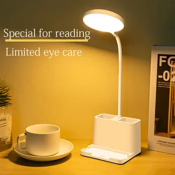 Led лампа богат на функции студентски защита на очите Малка лампа за обучение на творчеството, лампа за общежитие, лека нощ за спалня, настолна лампа за четене