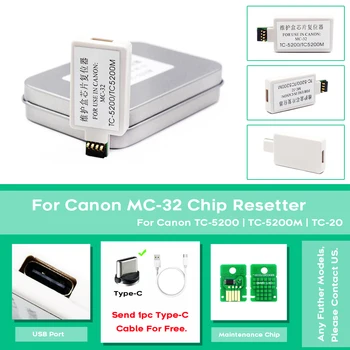 MC-32 MC 32 Устройство за нулиране на чип в Резервоара за поддръжка на Canon TC-5200 TC-5200M TC-20 Принтер
