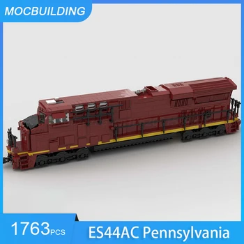 MOC Строителни блокове ES44AC Модел влакове Пенсилвания Транспорт модул за Обучение творчески DIY Монтаж на тухлите Играчки, подаръци 1763 бр.