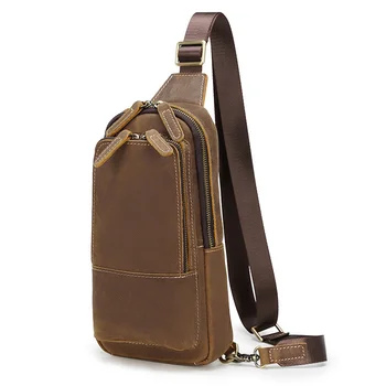 Newsbirds Нов дизайн, кожена нагрудная чанта, истинска мъжка чанта на едно рамо за мъже, мъжки чанти-прашка