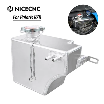 NICECNC UTV Разширителния резервоар за вода Резервоар на охлаждащата течност за Polaris RZR XP TURBO S 2018-2021 RZR TURBO 4 Алуминиево Бързо Охлаждане