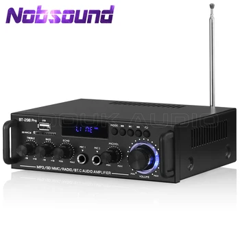 Nobsound BT298 pro с 2.0-Канален Усилвател Blueooth 5,0 Стерео USB Плейър FM/MIC Аудио Усилвател на Мощност за Жилище/Кола/Морски 50 W ×2