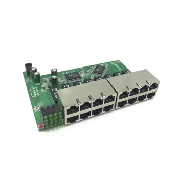 OEM 10/100 с RJ-45 16-портов модул switch Fast Ethernet Lan hub САЩ ЕС щепсел 5 На захранващ адаптер, мрежов комутатор на дънната платка