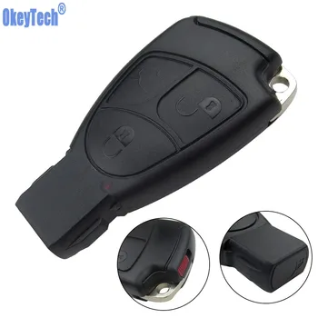 OkeyTech Smart Car Remote Key Case Ключодържател За Mercedes Benz MB C E ML SL, SLK AMG CLK Мек 3 Бутона С Капак на Отделението за батерията И Нож