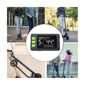 P3C LCD дисплей на арматурното табло цветен екран 24 36 48 60 В електрически велосипеди брояч за електрически скутер (5PIN)