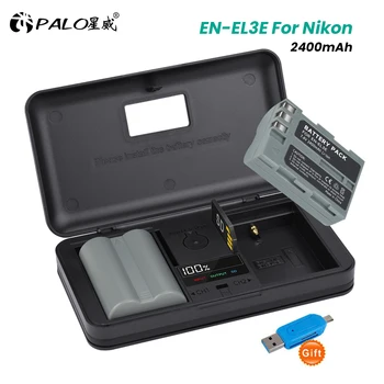 PALO 2400 ма батерия EN-EL3e EN-EL3e EL3a ENEL3e Цифрова Камера Батерия за Nikon D300S D300 D100 D200 D700 D70S D80 D90 D50 L50