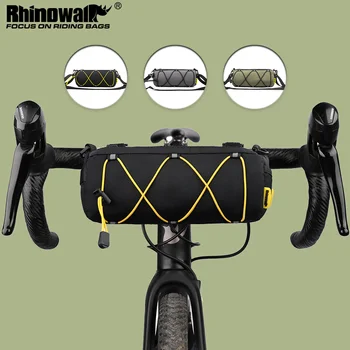 Rhinowalk Велосипедна Чанта на Волана 2.4 Л Универсален Мотор Предната Тръба Пакет За Съхранение Скелетна Кошница Чанти за Рамо За Езда На Открито