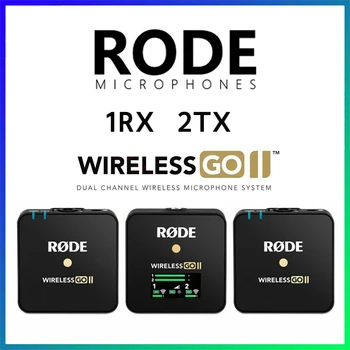 Rode Wireless GO2 GO II 2.4 g Безжична Петличный Микрофон Микрофон Система за Телефони Android iPhone Камера Лаптоп 200 м Предаване