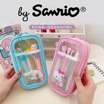 Sanrio Hello Kitty My Melody Kuromi Пеналы За Моливи Студентски Канцеларски материали За Съхранение на Училищни Принадлежности Преносим PVC Аниме Kawai Сладки Подаръци