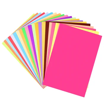SUPVOX, 100 бр., цветна копирна хартия, етикети за бродерия, книга за деца, размер A4 (смесени 20 цвята)