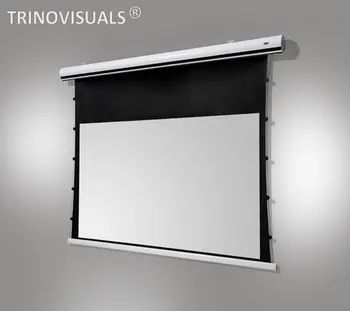 T1MWGU, 2,35: 1, Натяжной прожекционен екран с електрически, от матирано сиво материал за домашен нагревател, Таван с резолюция 8K 4K Ultra HD Ready