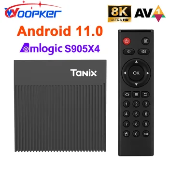 Tanix X4 Android 11 Amlogic S905X4 Smart TV BOX 4G 32G 64G 2,4 G 5G Двойна Wifi 100M 8K мултимедиен плейър на ТВ-Тунери