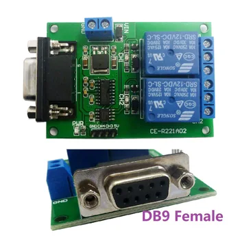 TB351 2-канален модул за постоянен ток 12 v със сериен порт на PC компютър с USB RS232 RS485 DB9 Uart дистанционно управление switch умен дом