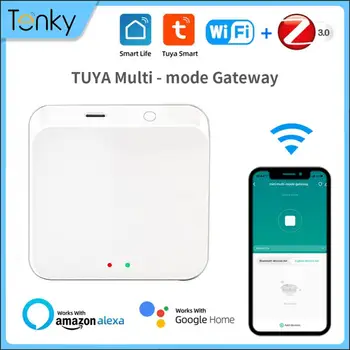 Tenky Sasha ZigBee многорежимен портал Smart Hub Bridge безжично дистанционно управление Smart Life Работа с Алекса Google Home Bluetooth