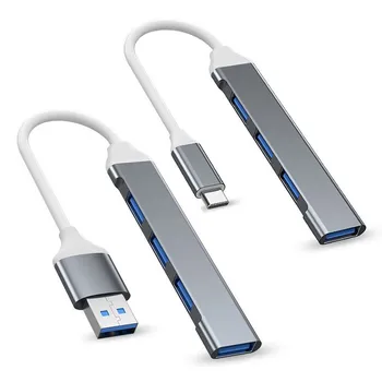 USB-Хъб Type C Hub USB3.0 OTG 4 на Порта C USB Хъб Мультиразветвитель Адаптер Аксесоари За Преносими компютри Xiaomi Lenovo, Macbook Pro