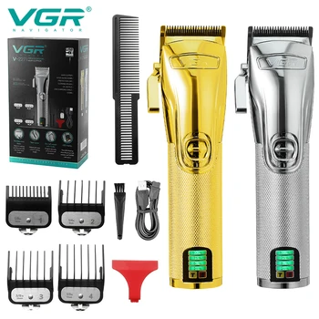 VGR Машинка за подстригване На Коса с Регулируема Машина За Подстригване на Коса с Професионална Машина За Подстригване Безжична Машина За Рязане на Метална Машинка за Мъже V-227