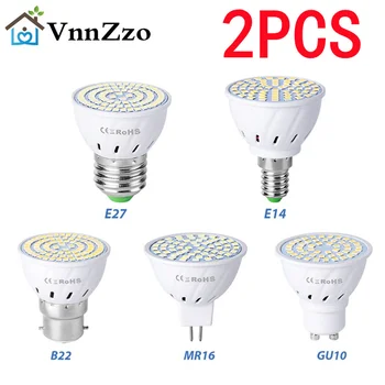 VnnZzo GU10 LED E27, Лампа E14 Прожекторная Лампа 48 60 80 led s лампара 220 v GU 10 bombillas led MR16 gu5.3 Лампада Хирургична лампа