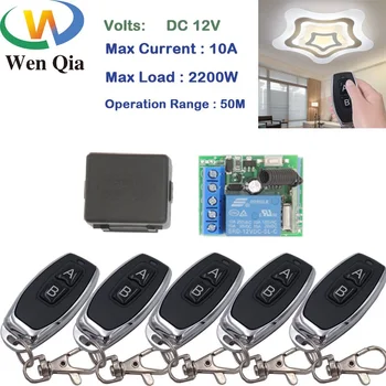 Wenqia 433 Mhz Универсално Дистанционно за Управление на DC 12v 10A 1CH Предавател за Електрически завеса и ключа за Управление на гаражни врати