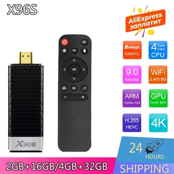 X96S Android Mini USB stick за ТВ-конзоли Amlogic S905Y2 Android 9,0 Bluetooth 4,2 4K 2,4 G и 5 Ghz Dual WiFi адаптери за ТВ декодери X96S