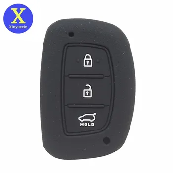 Xinyuexin за Hyundai TUCSON I40 IX35 I45 ELANTRA Rayna SONATA Силиконов Калъф За Автомобилни Ключове на КЛЮЧОДЪРЖАТЕЛ Калъф 3 Бутона Smart Key Защита От Задържане на