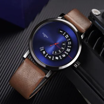 YAZOLE висок клас марка мъжки часовници бизнес кожени кварцови часовници за мъже, спортни водоустойчив часовник Montre Homme Masculino