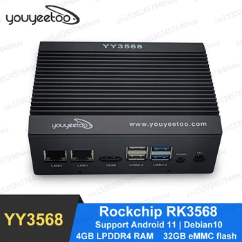 youyeetoo YY3568 Съвет за развитие Метален Корпус Комплект Rockchip RK3568 Двоен Gigabit Ethernet 2 GB/4 GB/8 GB LPDDR4 Промишлен Домакин