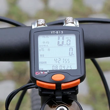 YT-813 измерване на скоростта на Велосипеди, велосипеди на цифров компютър, мултифункционален под наем, LCD дисплей, километраж, безжични и жични скоростомер
