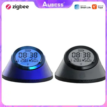 Zigbee Sasha Смарт Часовник С Датчик За Температура И Влага С Подсветка На Екрана, Умен Домашен Измерване На Температура И Влажност На Въздуха
