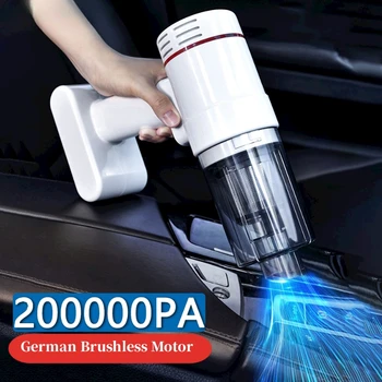 Авто прахосмукачка Метален филтър Немски бесщеточный мотор 200000PA Безжичен преносим аксесоар Авто ръчно домашен електрически