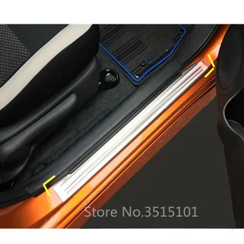 Автомобилна врата капак от неръждаема стомана за полагане на външни дръжки отвън на рамката на педала на прага на 4 бр. за Nissan NOTE 2017 2018 2019 2020