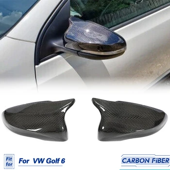 Автомобилни Капаци За Огледала за обратно виждане, изработени От Въглеродни Влакна За Фолксваген VW Golf 6 MK6 2010-2012 Състезателни Седалка За Страничните Огледала, за Шапки, за Подмяна на Корпуса