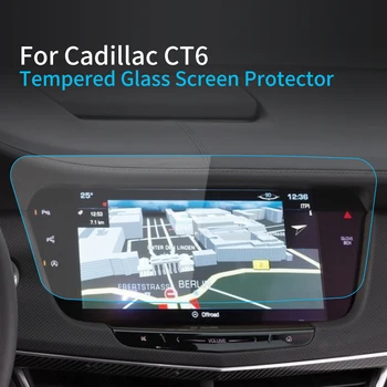 Автомобилни стикери, протектор на екрана за навигация, показване на Cadillac CT6 2023, защитен слой от закалено стъкло, интериорни аксесоари Видео