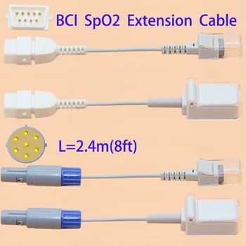 адаптер SpO2 сензор с дължина 2,4 м/удлинительный кабел за монитор на пациента BCI/Spacelabs/Drager, се прилага към зонду BCI spo2.