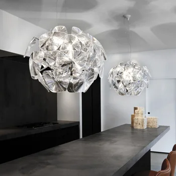 Акрилна полилей в скандинавски стил с лазерно обвивка, модерна минималистичная хол, спалня, маса за хранене, кухня, магазин за led полилей във формата на ябълка