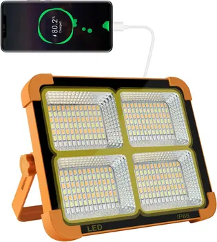 Акумулаторна батерия с работно лампа, преносими led слънчева светлина от фенерче за прекъсване на захранването, авариен работен лампа за къмпинг, риболов