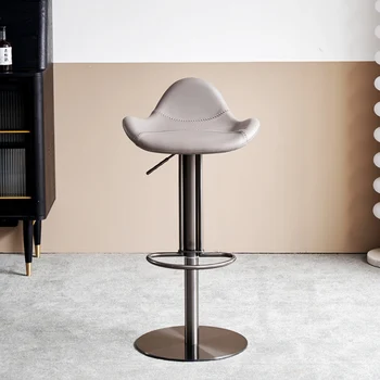 Бар стол с акцент върху рецепцията на Аксесоари за хранене, офис Регулируеми бар столове Дизайн на автомобила кост Cadeira скандинавски мебели LJX40XP