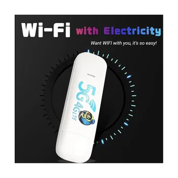 Безжичен WiFi рутер 4G LTE покритие с високоскоростен пренос, стабилен сигнал, лаптоп USB-WiFi-рутер със слот за СИМ карта