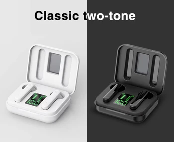 Безжична bluetooth слушалка с led цифров дисплей, сензорен пръстов отпечатък, спортни втулки, нова слушалки L12