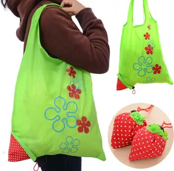 Безплатна доставка на 1000 бр./лот, преносими сладко чанта с ягоди, еко-чанта за пазаруване за еднократна употреба, тоут, сгъваема чанта SN485