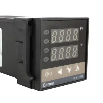 Безплатна доставка, пълен комплект, регулатор на температурата REX-C100 с термопарой, цифров PID-регулатор на температурата