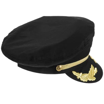 Бродирани матросская шапка, шапка капитан лодки, аксесоари за костюм за cosplay, партита