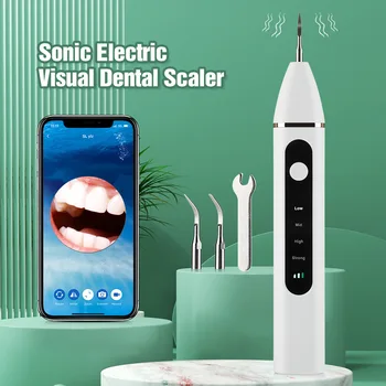 Визуален електрически ултразвукова стоматологичен скалер с камера Средство за премахване на зъбен камък за Пречистване на петна по зъбите-Избелване на зъбите Грижи за устната кухина